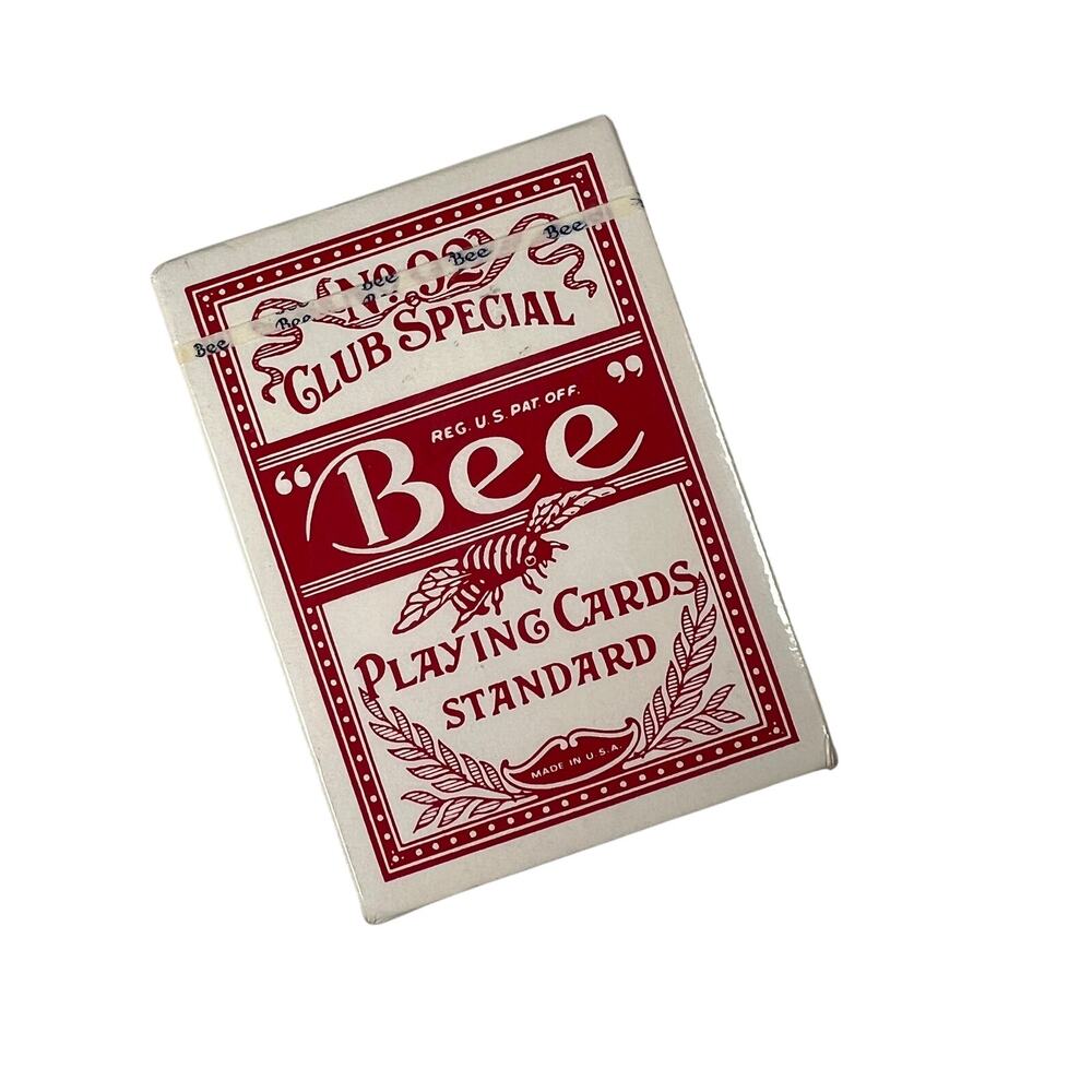 Bee Club Special No. 92 Playing Cards Red Diamond Back No. 67 Cambric Finish
